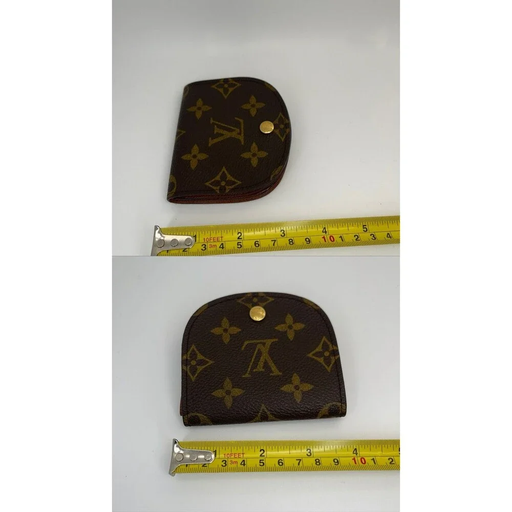 Authentic Louis Vuitton Monogram Porte Monnaie Gousset Coin Purse Wallet/110